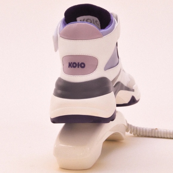 New! KOIO Aerobics Pearl Retro Colorblock High Top Platform Sneakers - Picture 13 of 16